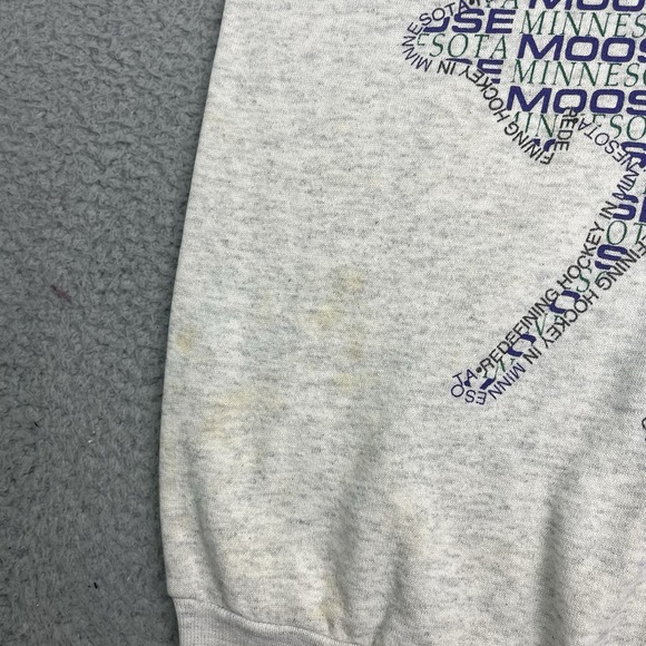 Vintage 90s Minnesota Moose IHL Pullover Crew Neck Sweatshirt Sweater Small‎ - Picture 6 of 13